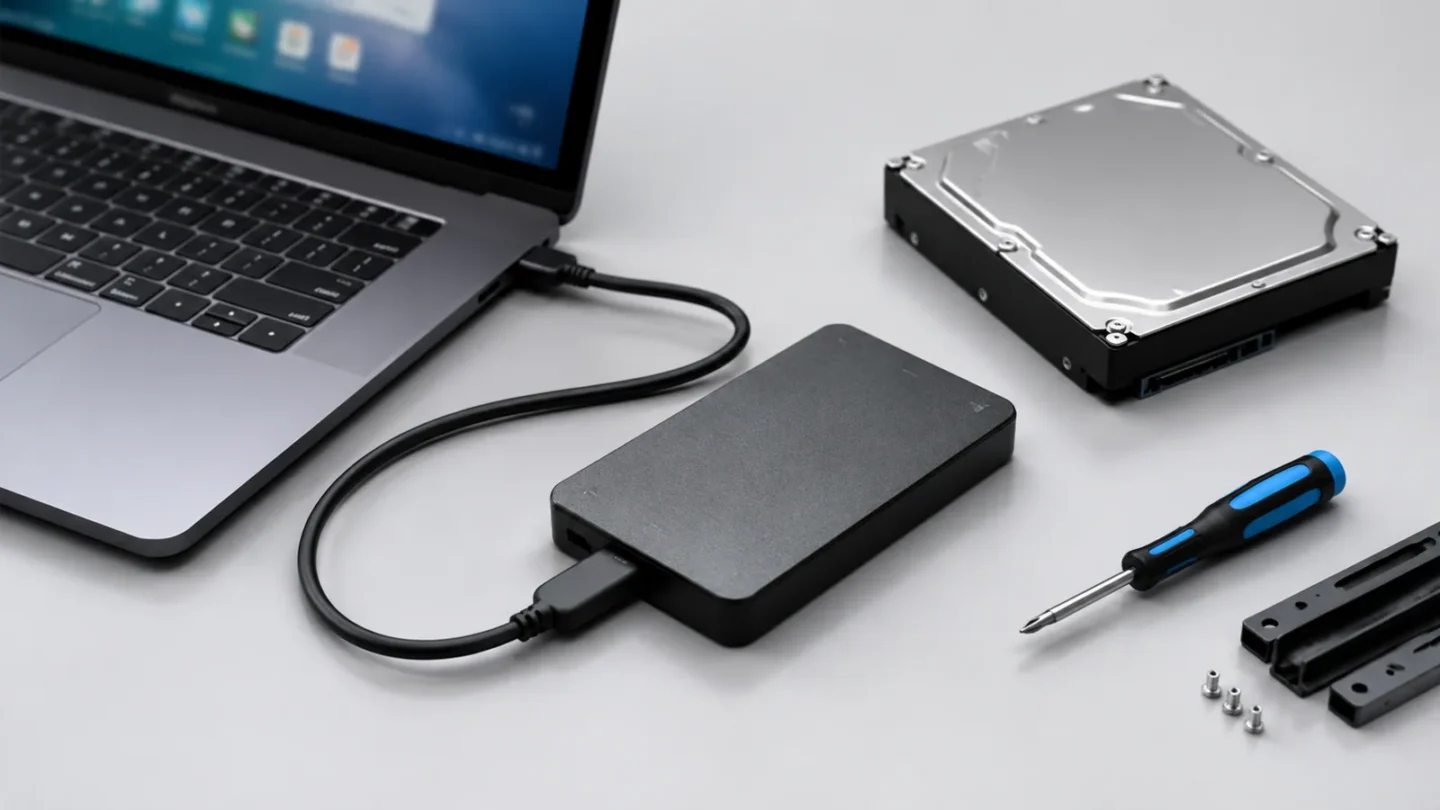 SSD накопители и комплектующие компьютера на светло-сером фоне без людей и текста