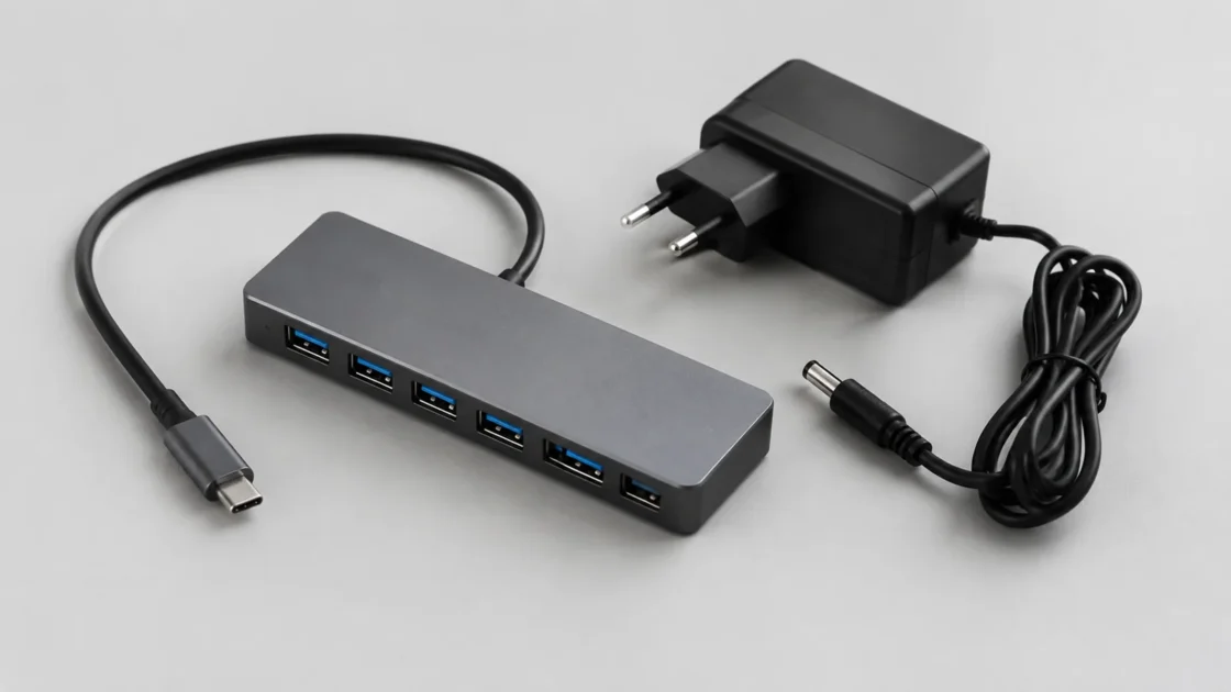 USB-хаб с отдельным питанием и адаптером