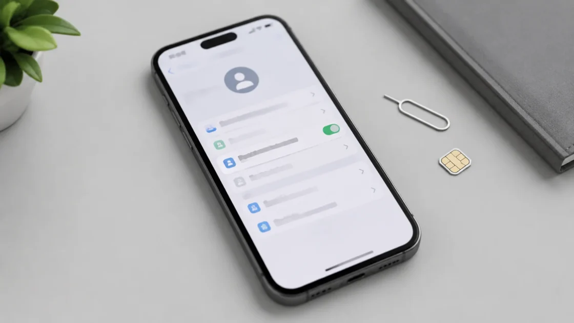 Смартфон для проверки хранения контактов