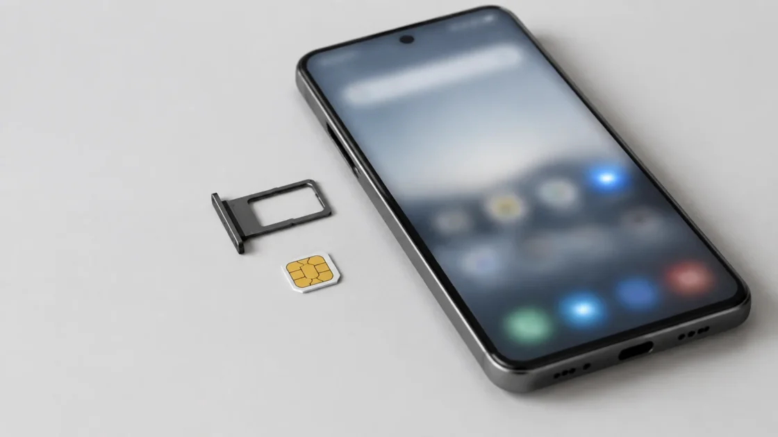 Смартфон и SIM-карта для переноса данных