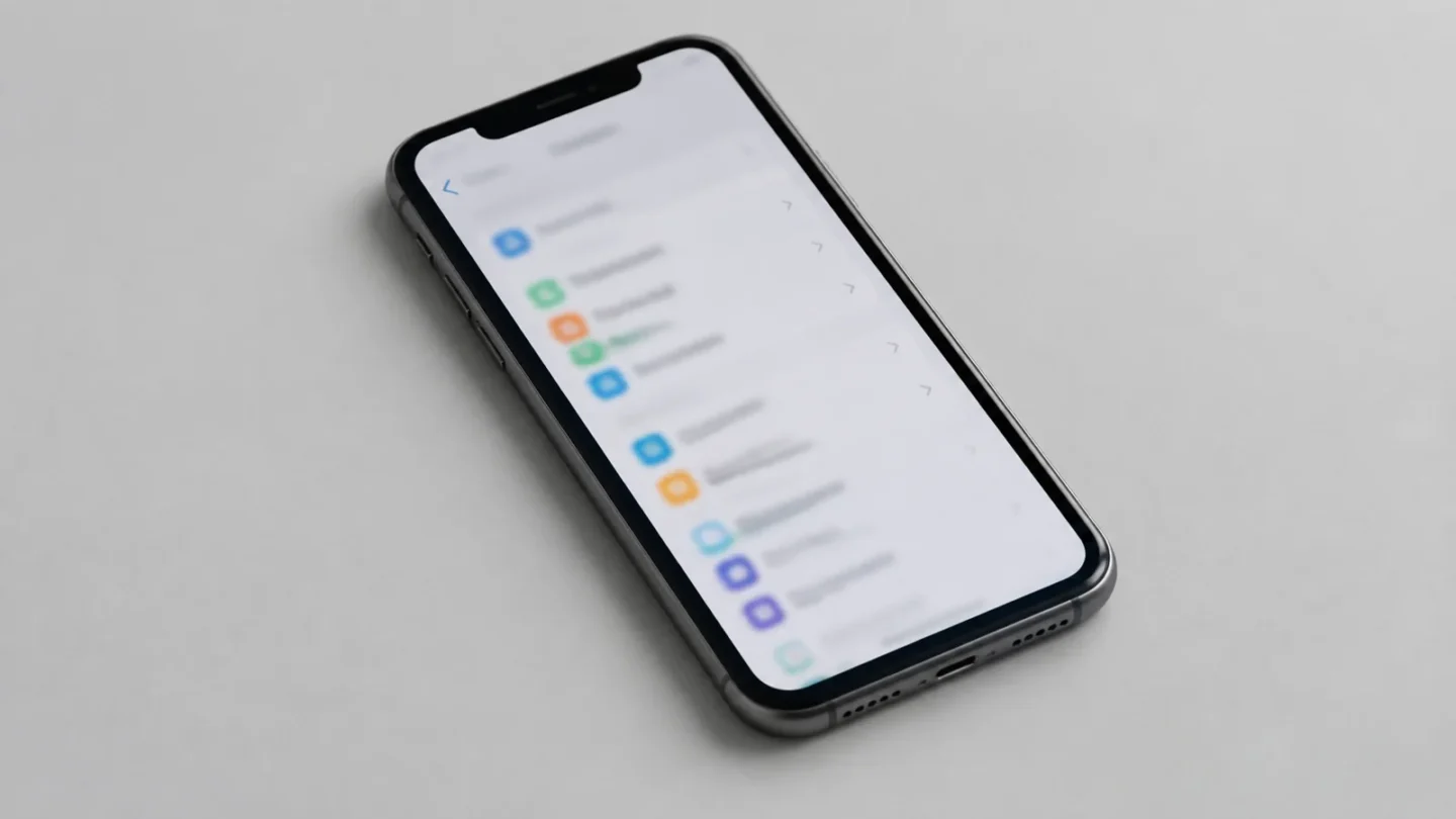 Смартфон без людей на светло-сером фоне
