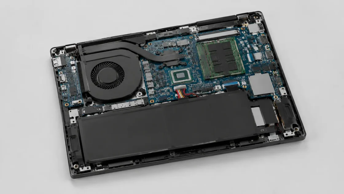 Крупный план компьютерного оборудования без людей и надписей